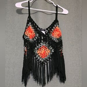 VIVID multicolor Crochet Top